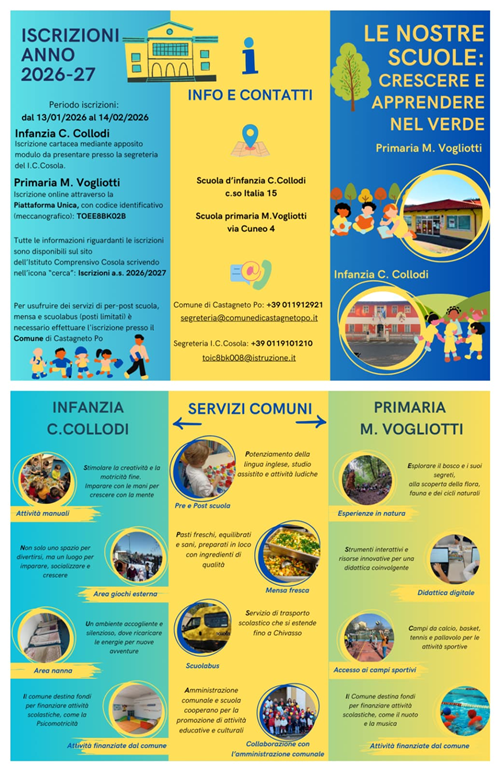 Anno scolastico 2026/2027 Iscrizioni alla Scuola Primaria e Scuola dellInfanzia
