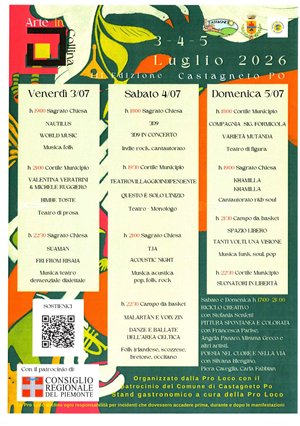 Arte in collina 03, 04 e 05 luglio 2026